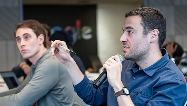 A participant is questioning the host.